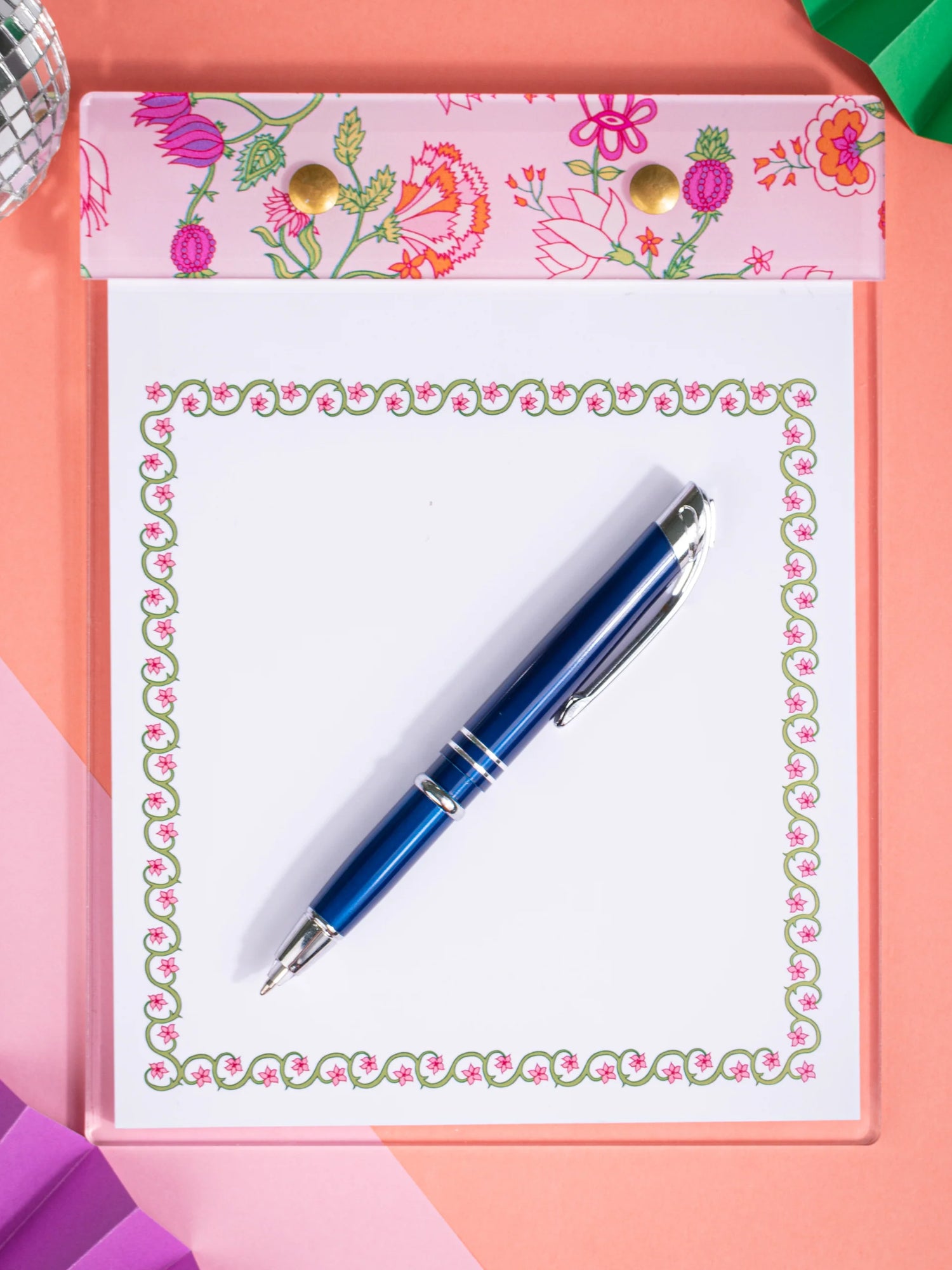 Acrylic Notepad | Small Block Flowers
