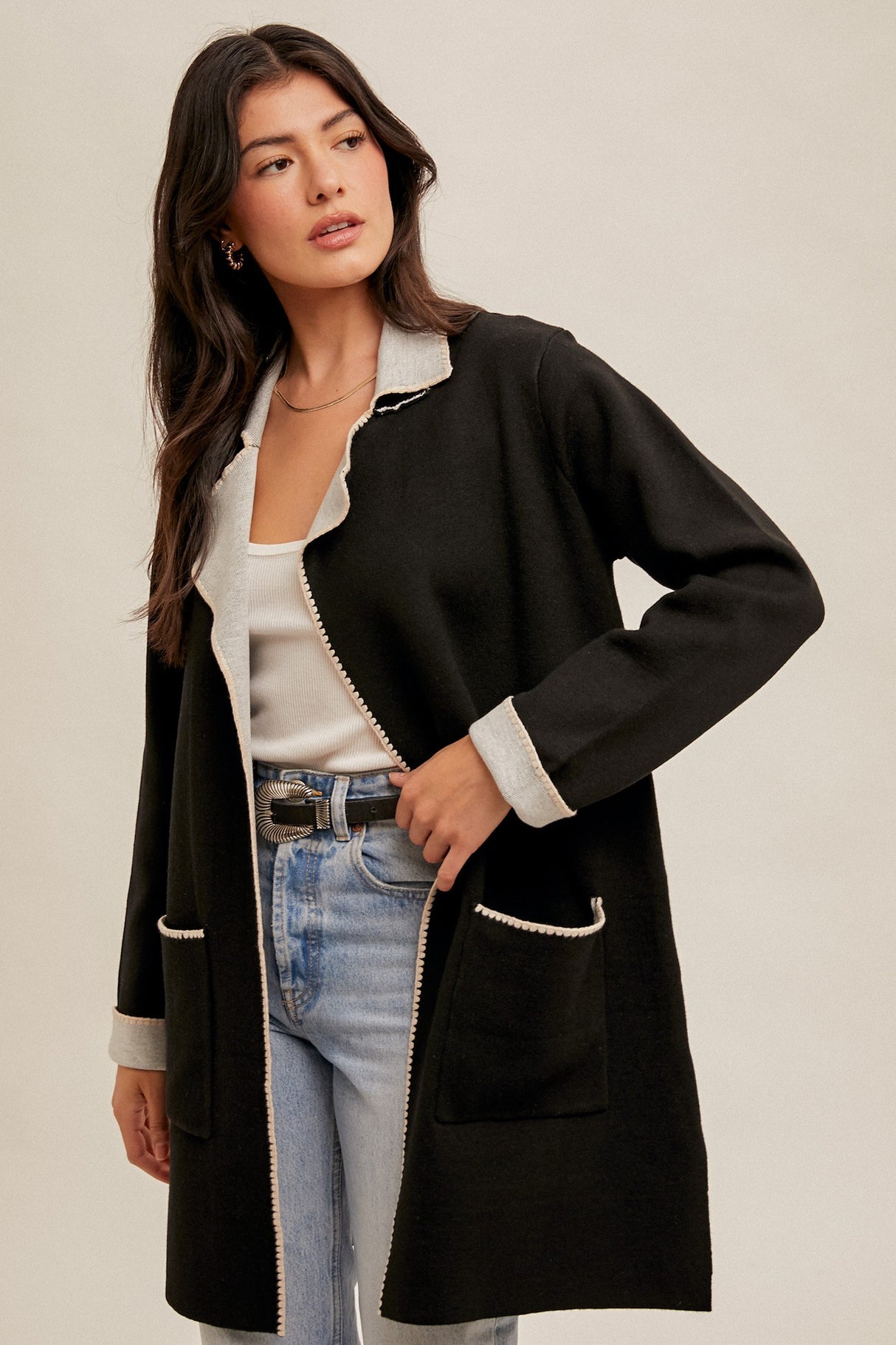 Hem + Thread | Edge Stitch Coatigan (Final Sale)