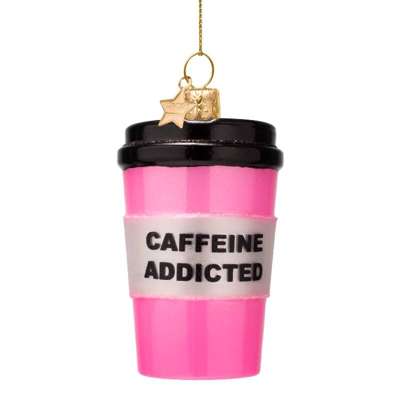 Vondels | Glass Ornament - Pink Coffee Mug