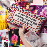Furbish | Come Sit By Me Needlepoint Pillow