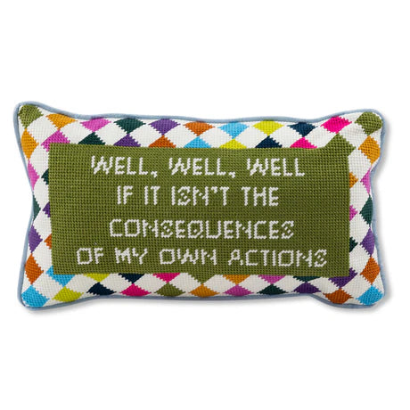 Furbish | Well Well Well Needlepoint Pillow