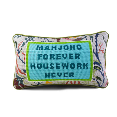 Furbish | Mahjong Needlepoint Pillow