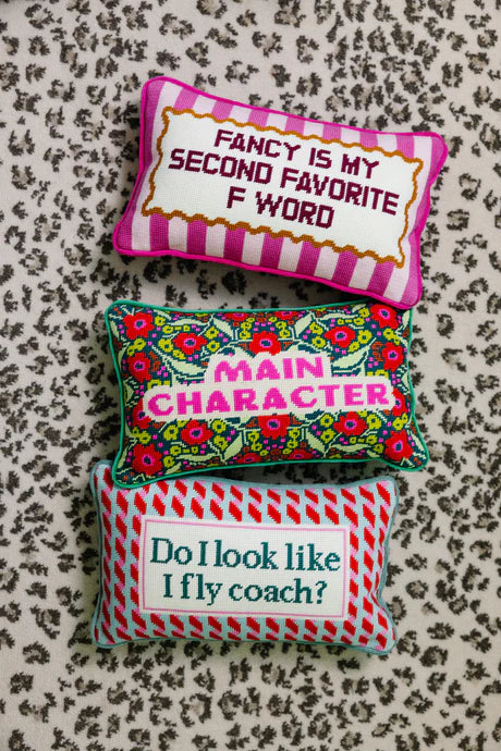 Furbish | Fancy Needlepoint Pillow