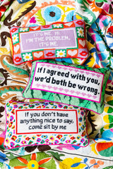 Furbish | Come Sit By Me Needlepoint Pillow