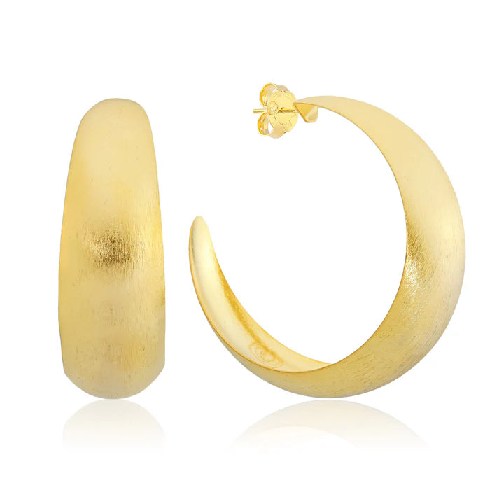 Sheila Fajl | Brooke Hoops - Brushed 18k Gold Plated