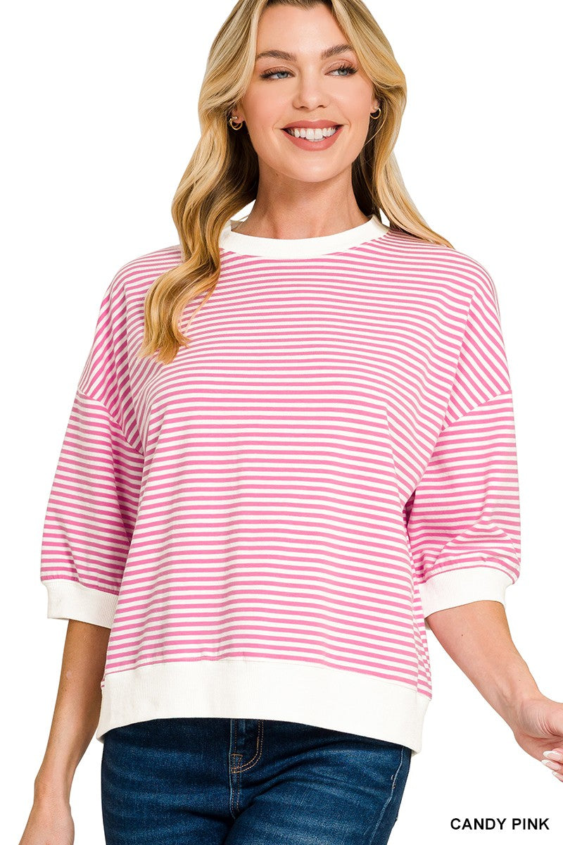Hallie Stripe Lounge Top