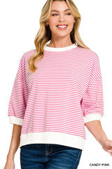 Hallie Stripe Lounge Top