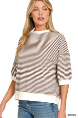 Hallie Stripe Lounge Top
