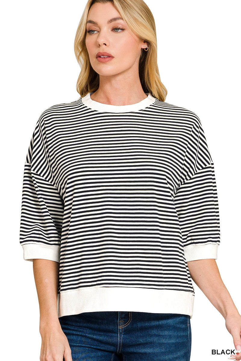 Hallie Stripe Lounge Top