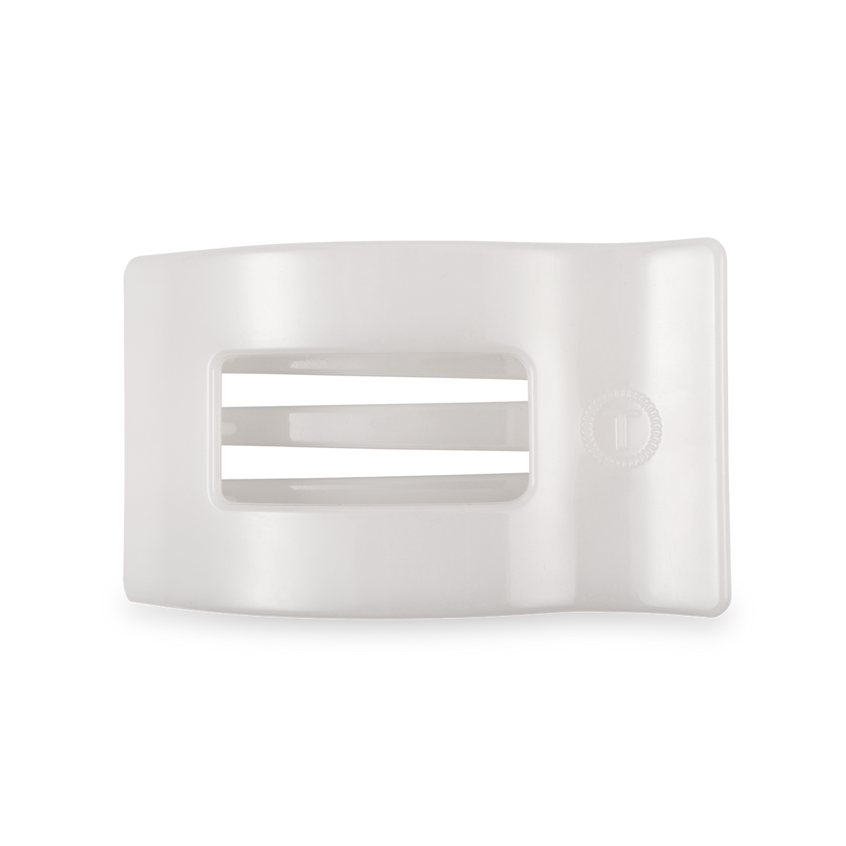 Teleties |  Flat Rectangle Hair Clip | Medium | Coconut White