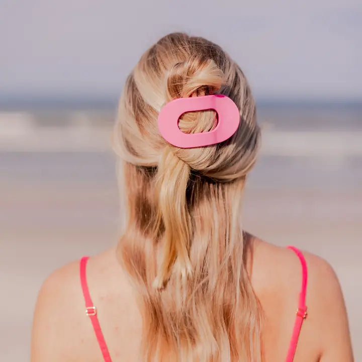 Teleties | Paradise Pink Medium Flat Round Hair Clip