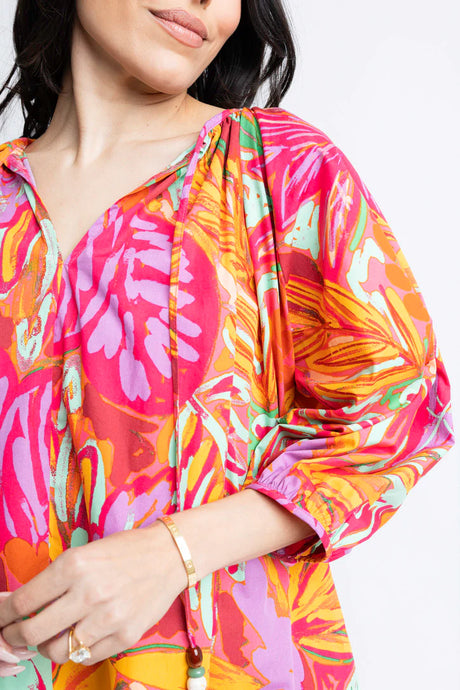 Karlie | Tropical Palm Dress