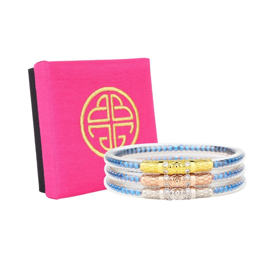 BudhaGirl | Three Queens All Weather Bangles (AWB) - Sapphire