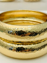Two Forty Two | CHIC | Hammered Hinge Bracelet - Gold