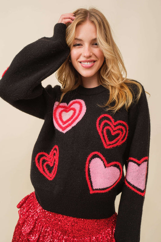 Sparkle Heart Valentine Sweater