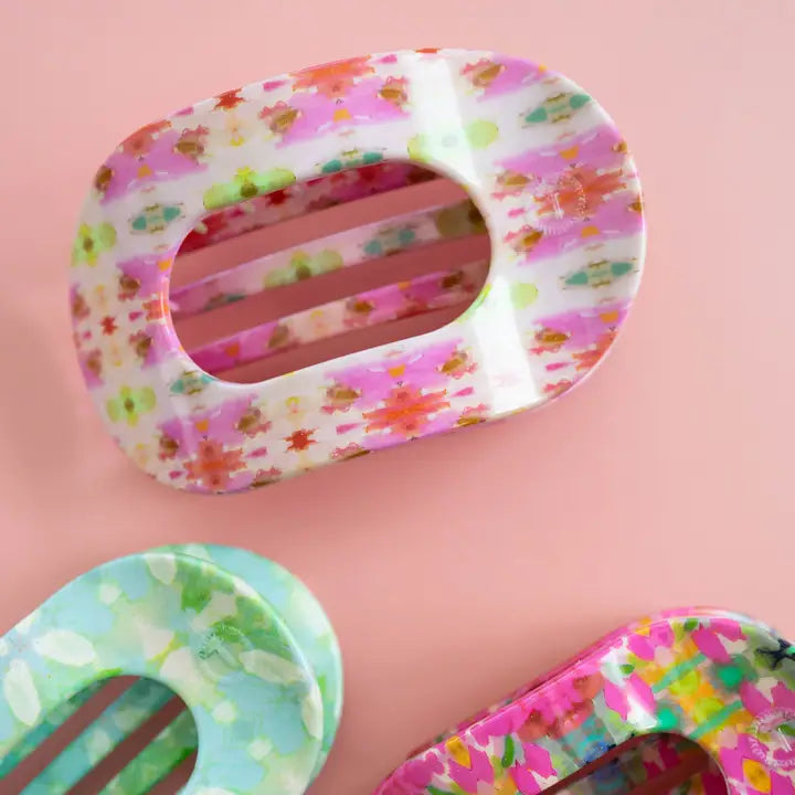 Teleties | Giverny Large Flat Round Hair Clip