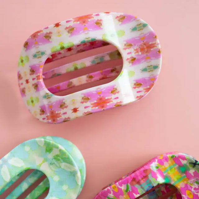 Teleties | Giverny Large Flat Round Hair Clip