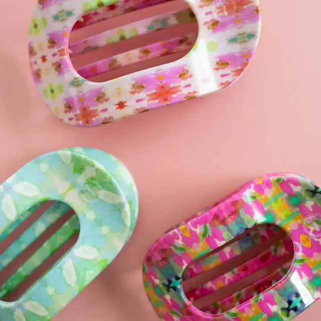 Teleties | Fuchsia Dream Medium Flat Round Hair Clip