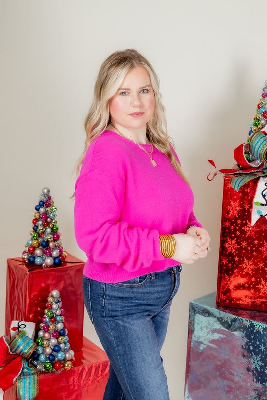 The Sofia Round Neck Cropped Sweater