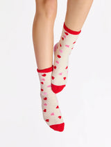 Shiraleah | Candy Heart Socks - Ivory