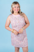 Penelope Pink Tweed Mini Dress