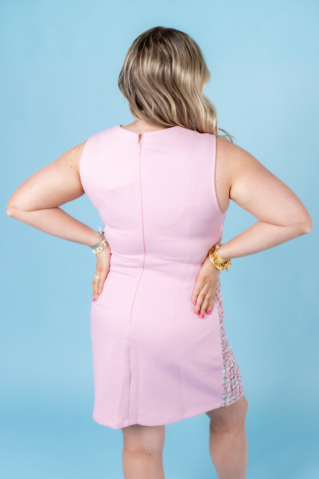 Penelope Pink Tweed Mini Dress
