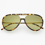 Freyrs | Shay (NEW) Unisex Aviator Sunglasses - Tortoise / Light Green