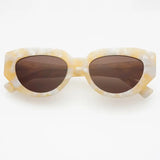 Freyrs | Frankie Acetate Cat Eye Sunglasses - Light Pearl