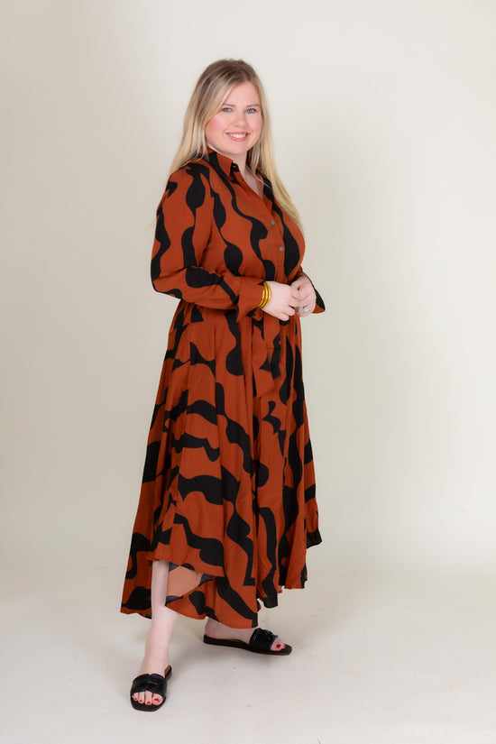 The Blakely Button Up Midi Dress