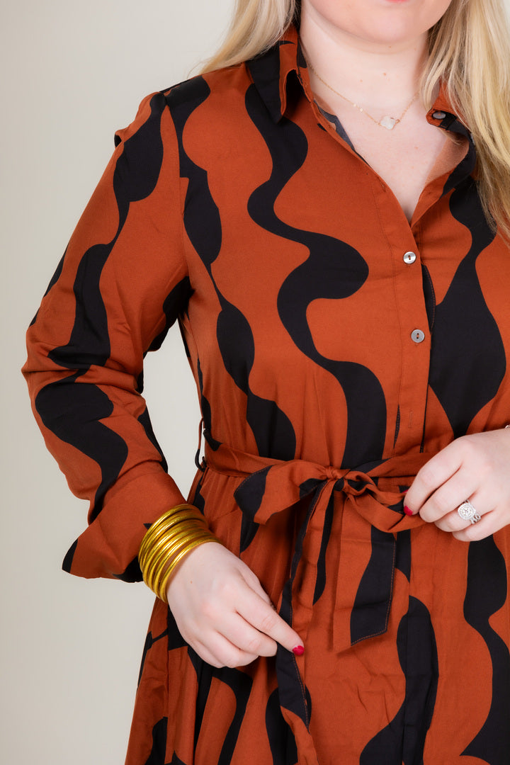 The Blakely Button Up Midi Dress
