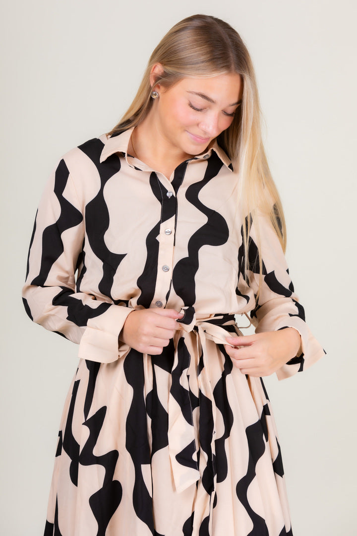 The Blakely Button Up Midi Dress
