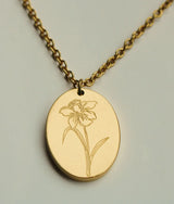 By Grace | Birth Flower Gold Necklace