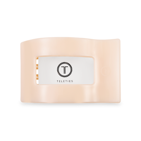 Teleties | Flat Rectangle Hair Clip | Medium | Almond Beige