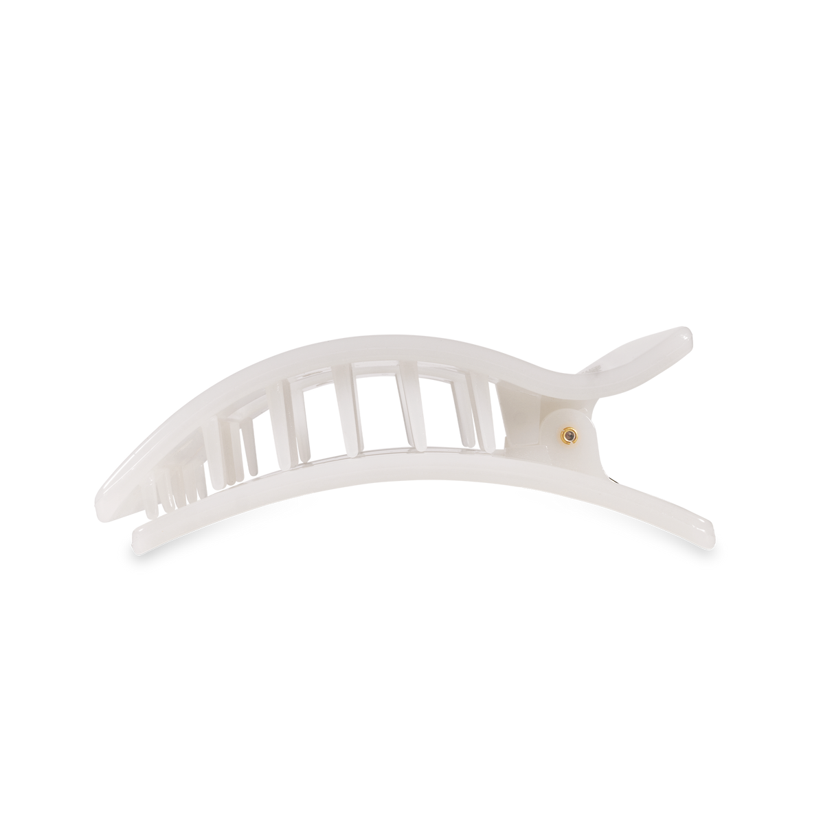 Teleties |  Flat Rectangle Hair Clip | Medium | Coconut White