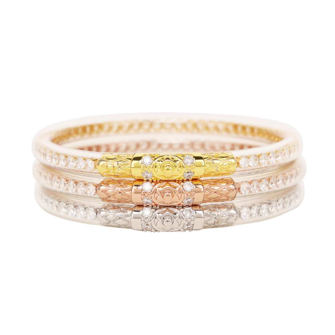 BudhaGirl | Three Queens All Weather Bangles (AWB) - Clear Crystal