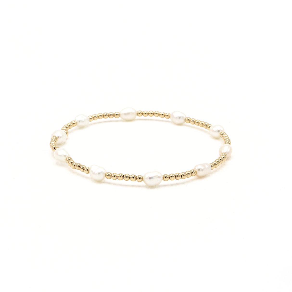 Erin Gray | Petite Patterned Rice Pearl Bracelet
