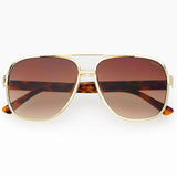 Freyrs | Carter Unisex Aviator Sunglasses  - Brown