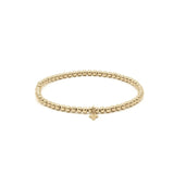 Erin Gray | 3mm Gold Filled Karma Waterproof Bracelet with Luxe Cross
