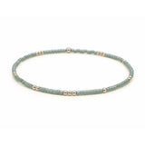 Erin Gray | 2mm Newport Evergreen + Gold Filled Waterproof Bracelet