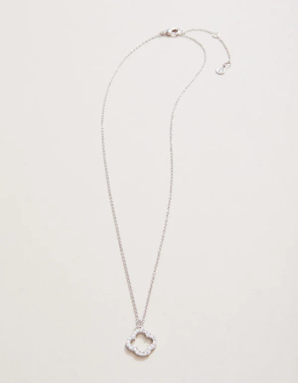 Spartina | SLV Necklace 18" Lucky One/Quatrefoil - Silver