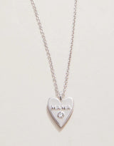 Spartina | SLV Necklace 18" Mama/Heart - Silver