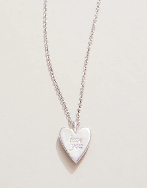 Spartina | SLV Necklace 18" Mama/Heart - Silver