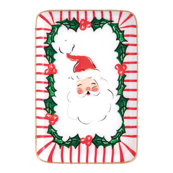 Mudpie | Santa Metal Tidbit Plate