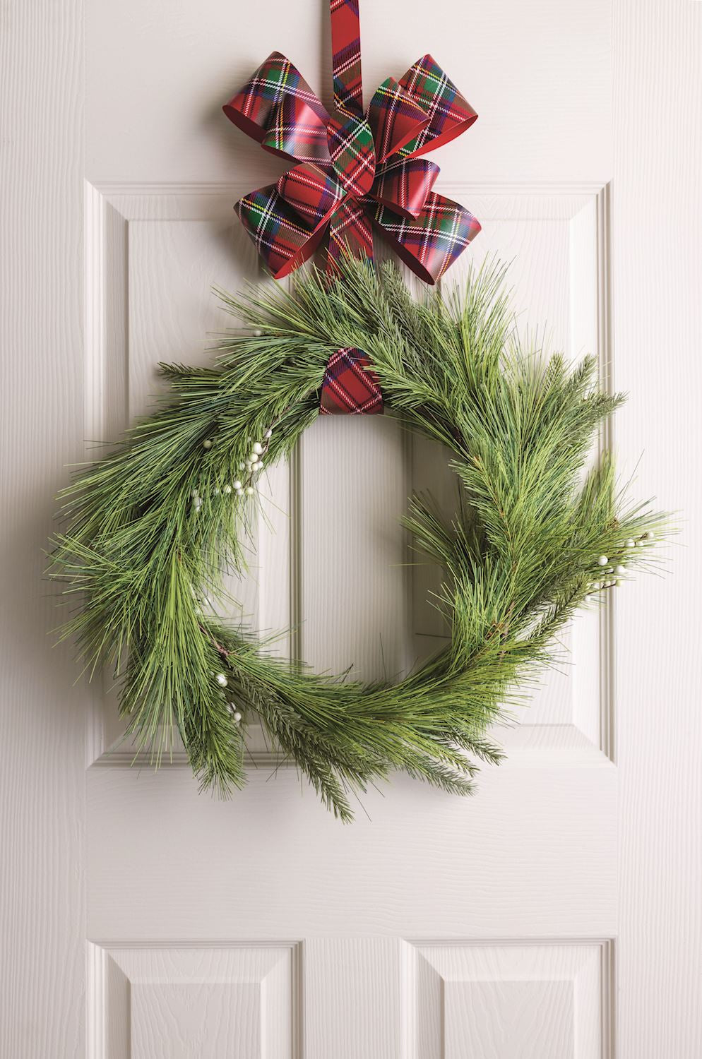 Mudpie | Tartan Bow Wreath Hanger