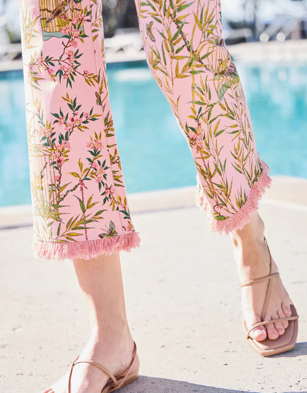 Spartina | Maren Fringe Pant Enclave Bamboo Bird Cage Pink