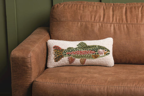 Mudpie | Trout Hooked Pillow
