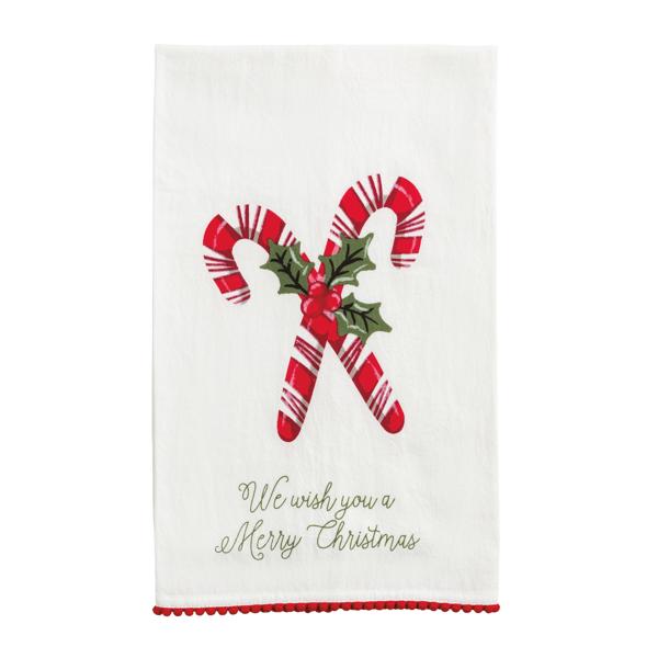 Mudpie | Candy Cane Printed Towel