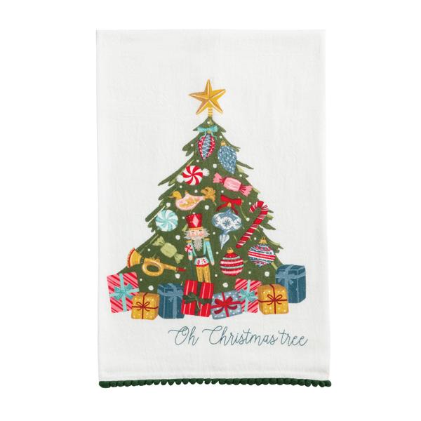 Mudpie | Christmas Tree Printed Towel