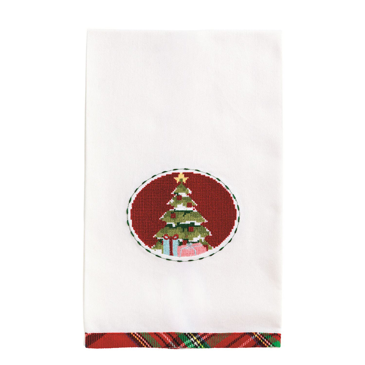 Mudpie | Tree Needlepoint Christmas Towel