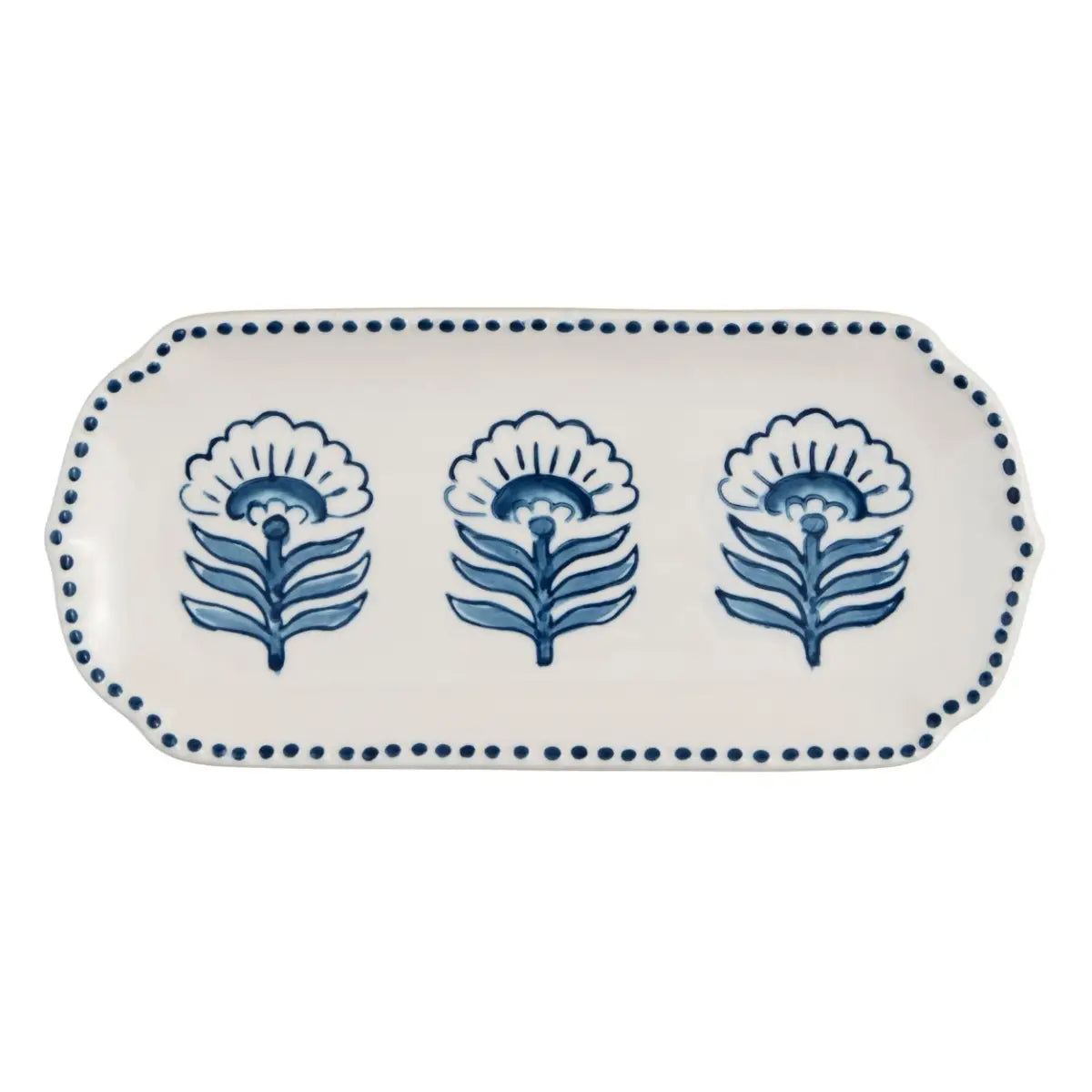 Mudpie | Dotted Blue Floral Everything Dish